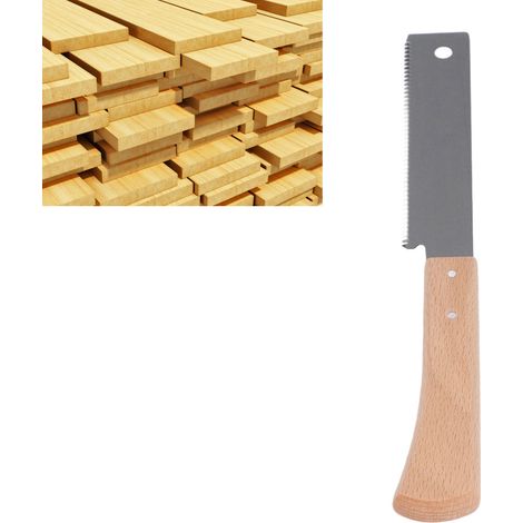 Scie à bois à denture fine Meike pour jardin d'enfants, scie spéciale pour tenons et mortaises de menuisier, couteau portatif professionnel, scie à manche simple en bois (1/5)