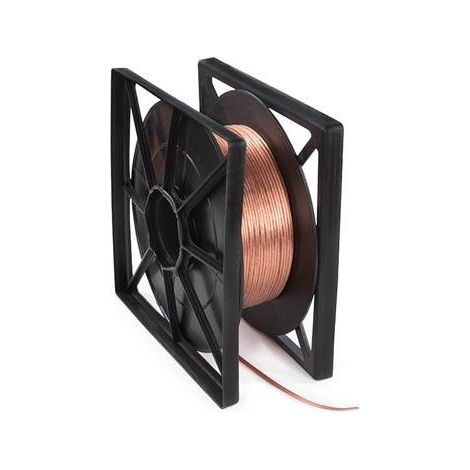 HQ-Power Câble haut-parleur 2x2,50mm², 100 mètres, transparent rouge, rouleau, cuivre OFC pur, pour système audio, haute performance, installation professionnelle, studio, live, maison (1/5)