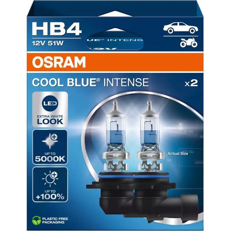 2x HB4 OSRAM BLU FREDDO INTENSO LED EXTRA BIANCO ASPETTO