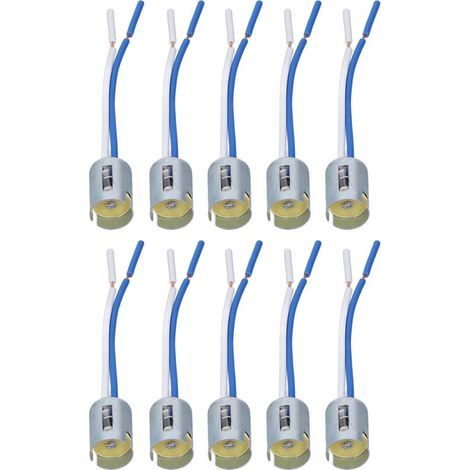 10 pièces 1156 douilles d'ampoule support de clignotant LED avec harnais 3,5 pouces DC 12V Flexible (1/4)