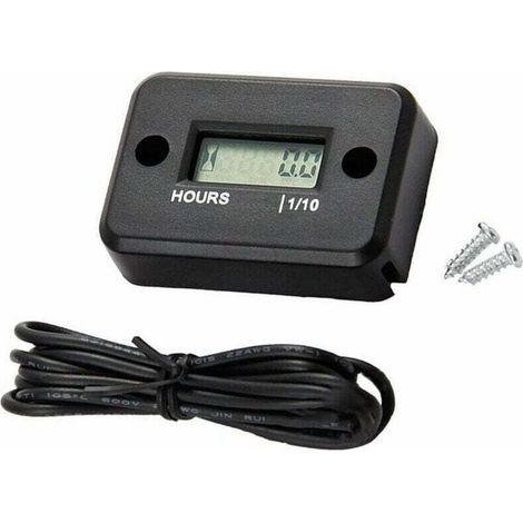 Ulisemétanche Affichage LCD Compteur horaire numérique Minuterie de jauge pour Quad Moto Motoneige motocross pit bike tondeuse à gazon tracteur camion (1/4)