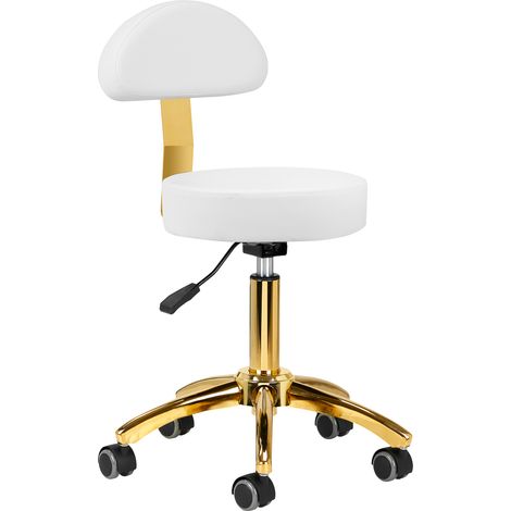 Tabouret cosmétique AM-304G or blanc (1/5)