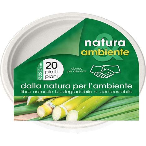 Piatti piani biodegradabili