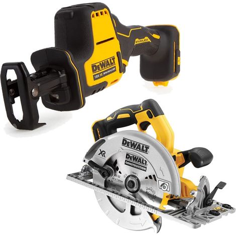 Dewalt DCS369N 18v XR Compact Brushless Reciprocating Saw & DCS572N Circular Saw (1/4)