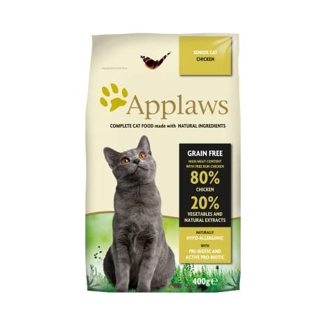 Applaws Croquettes Premium pour chats seniors au poulet stérilisé 400 g