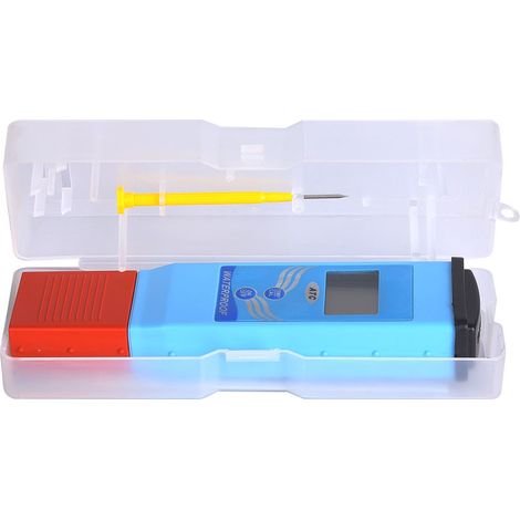 Testeur de pH numérique étanche avec thermomètre, mesureur de qualité d'eau à double affichage LCD, sonde de température intégrée, appareil de contrôle portable pour aquarium et piscine. (1/5)