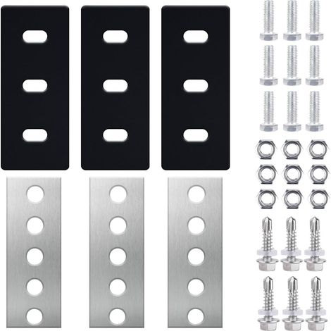 Snow Blower Turbine Kit - 3/8" 3 Blades Snow Blower Turbine Modification Kit Accessories Including Steel and Rubber Pallets, Bolts, Locking Nuts (1/5)