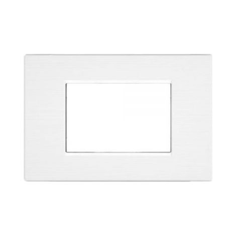 MAPAM Placca tecnopolimero spazzolato bianca 7P - GEM-P6007SP-BI