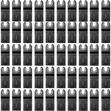 Oszillierende Sägeblätter, 50er-Pack, 35 mm, professionelle, universelle, oszillierende Werkzeugblätter mit Schnellverschluss zum Schneiden von Holz (schwarz) (1/5)