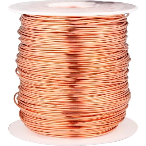 Fil De Cuivre Nu Souple À 99,9%, Calibre 20 Fils De Cuivre Pur De 328 Pieds Fil Pour La Fabrication De Bijoux Antenne De Jardinage Électro-Culture Projets Scientifiques (1/5)
