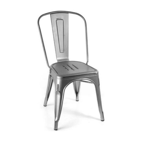 Sedia in metallo grigio