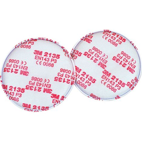 3M – Filtre P3 pour masque série 2000 – Protection contre particules solides et liquides – Raccord à baïonnette – Sachet de 2 pcs