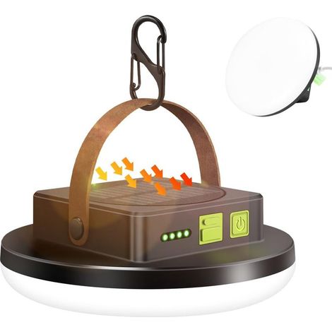 Lampe solaire de camping, lampe LED suspendue pour tente, lanterne de camping à 4 modes, lampe de camping pour activités de plein air, urgences, pêche, randonnée [Classe énergétique A+++] (1/5)