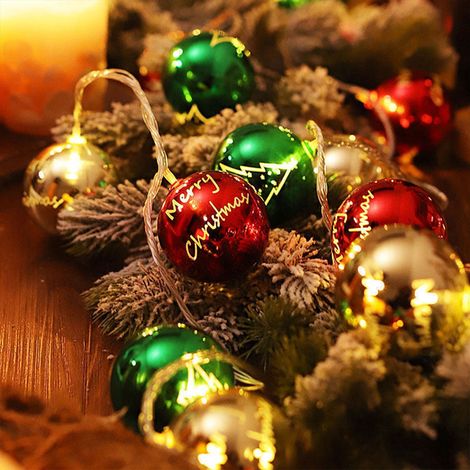 Guirlande Lumineuse De Noël - 40 Ampoules En Forme De Boule - Longueur 6 M - Pour Arbre De Noël Et Décoration Intérieure Extérieure - 1 Pièce (1/2)