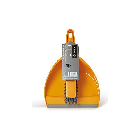 Reinigungszubehör perfetto paletta plastica "lilly" con filo in gomma + scopino 33 cm Höhe 22 cm Länge
