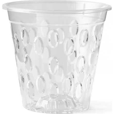TeraPlast – Pot à orchidées FLORES – Transparent, plastique, Ø 14 cm, hauteur 13,5 cm