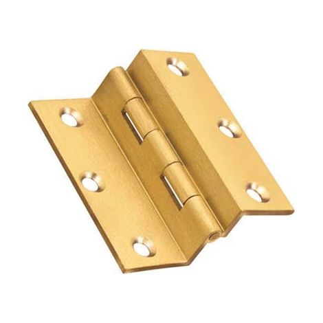 CERNIERA COLLO INTERO 4103 VALTOCE - OTTONE FRESATO SATINATO PERNO FISSO MM 60X50X2,0- 24 pezzi