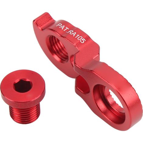 Support Dérailleur Arrière Vélo en Aluminium, Prolongateur pour Pignon 40T à 52T, Compatible VTT Rouge (1/5)