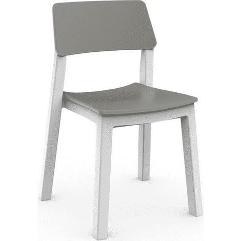 Toomax Silla de Exterior Italia Bistrot 960 Gris Claro/Castaño