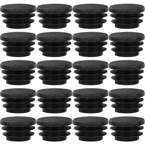 50 embouts de pieds de chaise, protège-pieds de meubles, protections de sol pour chaises et tables-2.50X2.50X1.50CM-Black (1/3)
