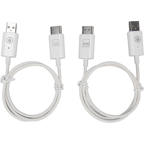 Kit émetteur-récepteur sans fil HD 1080P pour PC portable, double mode plug-and-play, adaptateur pour streaming vidéo et jeux. (1/5)