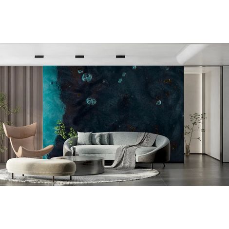 Papier Peint Art & Déco – Nuances Indigo Abstraites - 150 x 250 cm (1/2)