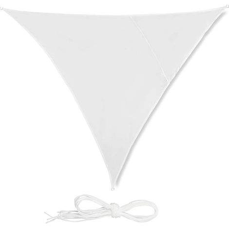 Vela de sombra triangular 3 x 3 x 3 m blanco 130002938