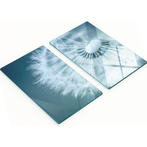 Tavole decorative multifunzionali in vetro per cucina, motivo dente di leone, 2x30x52 cm (1/5)