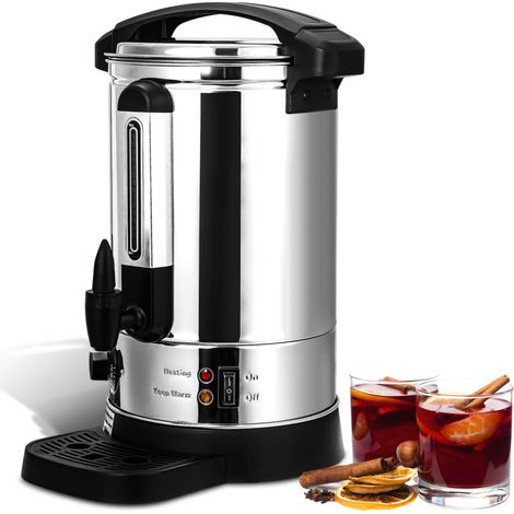 SWANEW Caldaia per bevande calde 8L 40 tazze di tè caffè zuppa Termostato Controllo temperatura 30-110°C 1500W (1/5)