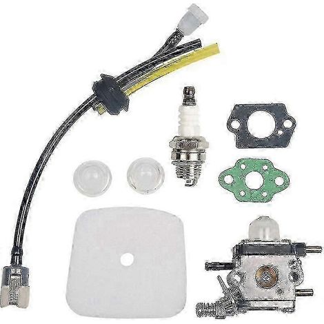 Kit de carburateur C1U-K54A, comprenant filtre à air et bougies d'allumage, compatible avec FR Mantis 7222 7222E 7222M 7225 7230 7234 7240 7920 7924 deux temps FRSE/tiller SNNGV. (1/4)
