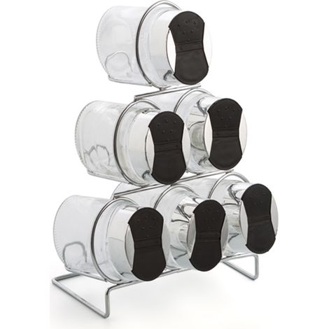 QUID especiero inoxidable vertical renova 6 piezas , Especiero inoxidable vertical Renova 6 piezasSoporte en acero inoxidableTapas en acero inoxidablePlástico y cuerpo (1/3)