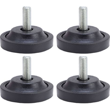 Schraubfüße aus Gummi für Möbel, 4 Stück, verstellbares M10-Gewinde, für Tische, Stühle, Sofas, 58 mm Durchmesser (1/5)