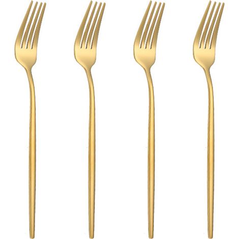 Couverts Occidentaux En Acier Inoxydable - Lot De 4 Pièces - Design Monobloc Sans Soudure - Finition Miroir - Pour Usage Maison Et Cadeau (1/5)