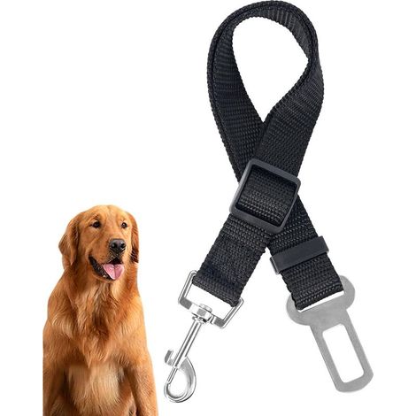 Ceinture de sécurité auto pour chien, laisse de voiture réglable pour chien, ceinture de sécurité auto pour tous les chiens et chats pour une sécurité optimale en voiture (1/5)