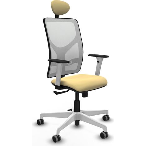 Silla de oficina piqueras y crespo Motilla blanco respaldo reclinable (1/2)