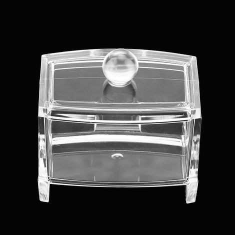 Aufbewahrungsbox für Wattestäbchenspender aus transparentem Acryl, ideal für den Schreibtisch, Kosmetiktasche (1/5)