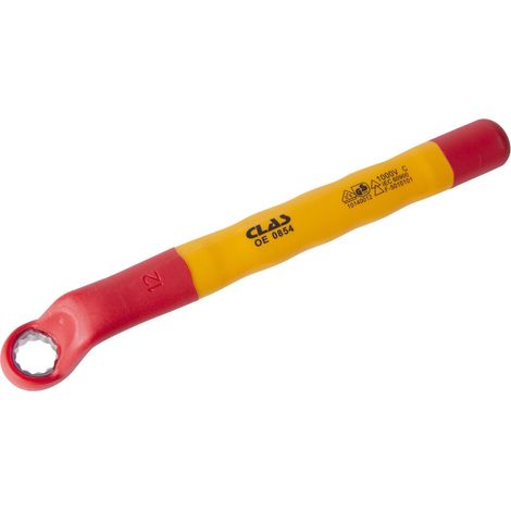 Clé à œil contre coudée isolée 12 pans 12mm - OE 0854 - CLAS Equipements