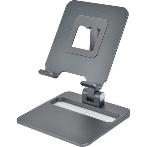 Support réglable pour téléphone portable, support pliable en alliage d'aluminium pour tablette, idéal pour le bureau et la bibliothèque. (1/5)