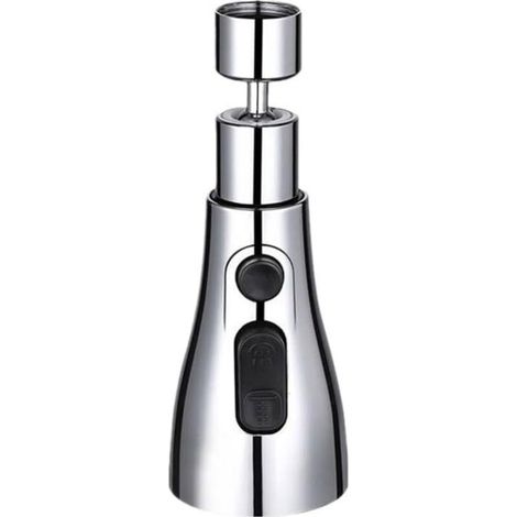 Multi-Purpose Kitchen Faucet Extender, 360° Rotating Sprinkler, 3 Water Outlet Modes and 20-24MM Diameter Mounting Adapters (Color : Silver) (1/5)