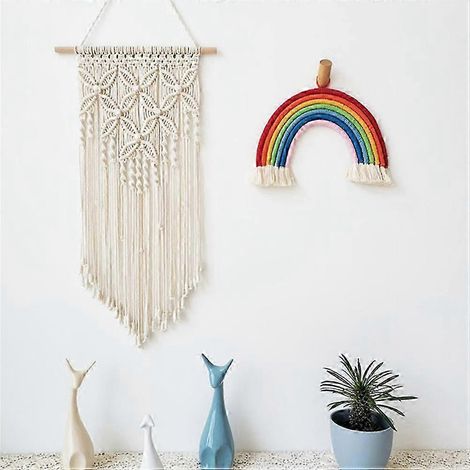 Böhmischer Wandbehang aus Webstoff, handgefertigter Wandteppich für Wohnzimmer, Schlafzimmer, Wohnung, Hippie-Chic-Stil (1/5)