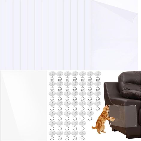 iplusmile Lot de 15 protections transparentes en PVC pour meubles chat (1/5)