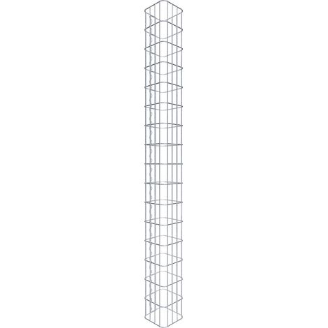 Gabiondeco - Colonne de Gabion carrà©e. 22 cm x 22 cm. mailles 5 x 10 cm - hauteur : 160 cm - Made in Germany (1/5)