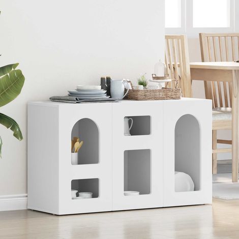 Sideboard Weiß 100 x 35 x 59 cm Holzwerkstoff