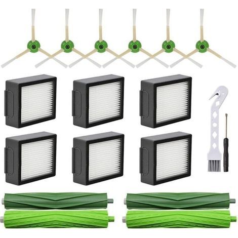 Repuestos para la aspiradora robot iRobot Roomba I3 I4 I6 I7 I8 E5 E6 E7: Cepillo lateral principal, filtro HEPA. (1/4)