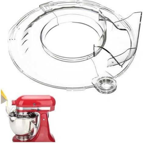 Ersatz-Spritzschutz für KitchenAid Küchenmaschinen mit 4,5 bis 5 Litern Fassungsvermögen, transparenter Spritzschutz für KitchenAid Zubehör, idealer Spritzschutz für die Schüssel (1/5)