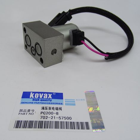 Électrovanne de pompe hydraulique KOVAX PC200-8 702-21-57500, pièces pour excavatrice, électrovanne de pompe principale (1/4)