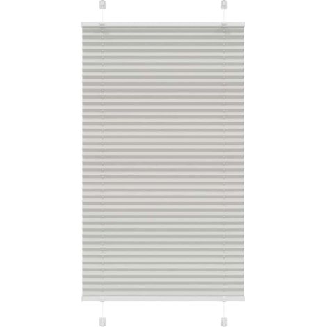 Plissee Hellgrau 80x150 cm Stoffbreite 79,4 cm Polyester