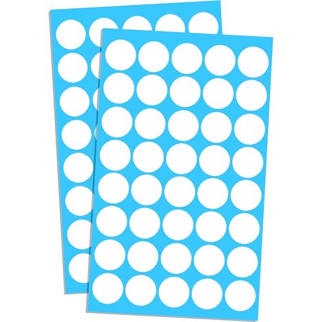 Autocollant Rond - 3/4 Pouces - Papier Mat Écriturable - Adhésif Sans Résidu - Pour Gestion Des Stocks Et Organisation - 500 Pièces (1/5)