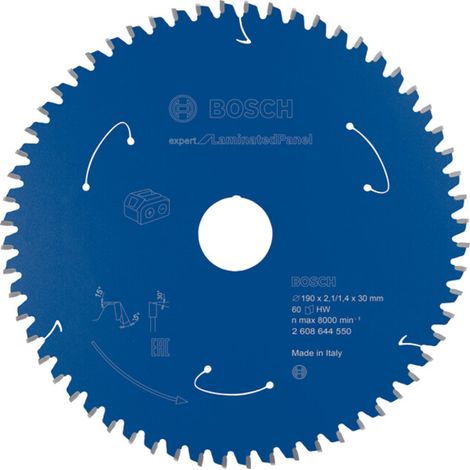Lame de scie circulaire Bosch Expert pour panneaux stratifiés 190 x 2,1/1,4 x 30 60 dents