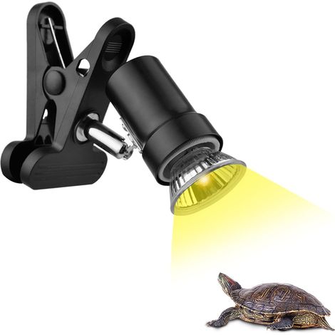 DOLASO Reptilien-Wärmelampe mit 50 W UVA-UVB-Glühbirne, Sonnenlicht simulierender Bräunungspunkt, Heizlampe für Schildkröten, Eidechsen, Schlangen, Bartagamen, Amphibien (1/5)